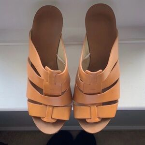 Women's Tan Leather Sandals Michael Kors